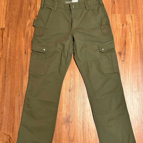 Carhartt Relaxed Fit Ripstop Cargo Work Pant Basil Green NWT BN5461-M 30x30 - Picture 6 of 7